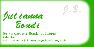 julianna bondi business card